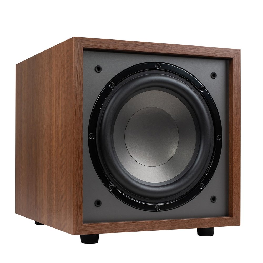 Dayton Audio Classic CS1000  10" 180W Powered Subwoofer with Class-D Amplifier, Deep Bass and Clean Design for Home Theater & Music  Wood