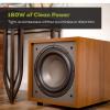 Dayton Audio Classic CS1000  10" 180W Powered Subwoofer with Class-D Amplifier, Deep Bass and Clean Design for Home Theater & Music  Wood view 2