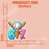 (3Pcs) Funny Baseball 67 Ice Cream Drip Stickers Baseball Drip Number 67 Player Six Seven Meme Sports Humor Vinyl Decal Waterproof Sticker for Water Bottle, Tumbler, Laptop, Phone Case, 3" x 2.9" view 2