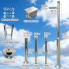19.7ft Assembled Security Camera Pole Outdoor Stainless Steel Surveillance Post Stand For Residential/Farm/Commercial(C,5m/16.4 ft (3 Sections)) view 2