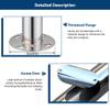 19.7ft Assembled Security Camera Pole Outdoor Stainless Steel Surveillance Post Stand For Residential/Farm/Commercial(C,5m/16.4 ft (3 Sections)) view 4
