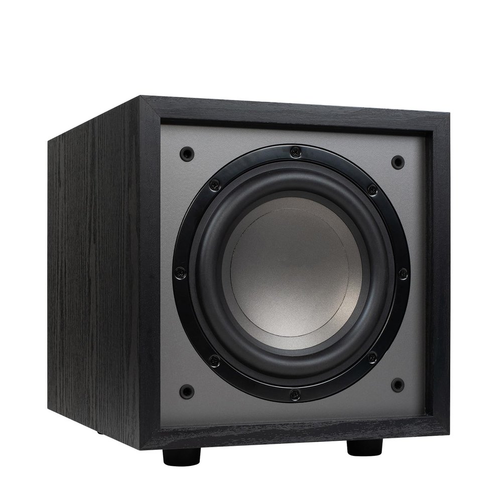 Dayton Audio Classic CS800  8" 150W Powered Subwoofer with Class-D Amplifier, Deep Bass and Clean Design for Home Theater & Music  Black