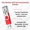 Custaro 300 Pack Bulk Custom Swivel USB Flash Drive 16GB, Personalized with Your Logo and Text, for Company Gifts view 3