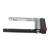 2.5in Hard Drive Tray , SAS SATA HDD Tray Adapter Bracket, Stable Silver Black ABS Metal Hard Drive Converter Cage for Servers BL460c G6 DL380 G7 view 2