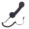 Bewinner Retro Telephone Handset, 3.5mm Cell Phone Receiver Mic with Volume Control, Wired Handsets Style Landline Handle for Cellphone Video Call Conference (Black) view 1