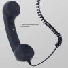 Bewinner Retro Telephone Handset, 3.5mm Cell Phone Receiver Mic with Volume Control, Wired Handsets Style Landline Handle for Cellphone Video Call Conference (Black) view 2
