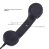 Bewinner Retro Telephone Handset, 3.5mm Cell Phone Receiver Mic with Volume Control, Wired Handsets Style Landline Handle for Cellphone Video Call Conference (Black) view 3