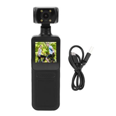 Fydun 4K Action Camera, 1.31 Inch HD Screen Anti Shake Sports Camera with 180 Degree Rotating Lens, 1/4 Inch Screw Hole Back Clamp for Cycling Outdoor