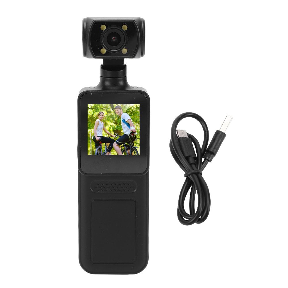 Fydun 4K Action Camera, 1.31 Inch HD Screen Anti Shake Sports Camera with 180 Degree Rotating Lens, 1/4 Inch Screw Hole Back Clamp for Cycling Outdoor