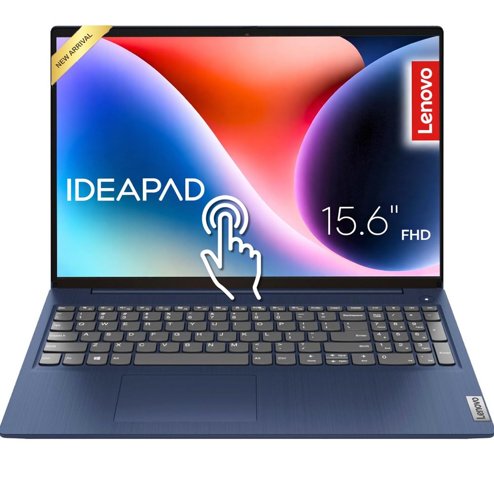 Lenovo 15.6" FHD Touchscreen Laptop, 13th Gen Intel Core i5 (10 Cores), 1TB Storage (512GB External), 8GB RAM, IPS Touch, USB-C, SD Card Reader, Win 11, w/WOWPC Bundle, No Mouse