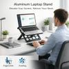 Adjustable Laptop Stand for Desk, Foldable Aluminum Laptop Riser, Ergonomic Ventilated Cooling Notebook Stand, Portable Metal Computer Holder for 1015.6 Inch Laptops view 3
