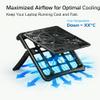 Adjustable Laptop Stand for Desk, Foldable Aluminum Laptop Riser, Ergonomic Ventilated Cooling Notebook Stand, Portable Metal Computer Holder for 1015.6 Inch Laptops view 4