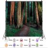 10X7ft Fabric Pathway Backdrop Forest Wooden Pathway Forest Path Outdoor Themed Party Photo Studio Props view 2