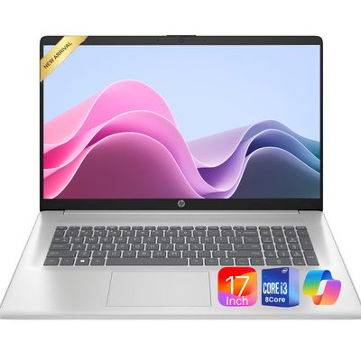 HP 17.3" Business Laptop 2026 Edition, Intel 13th Gen 8-Core i3 (Beats 11th Gen i5), 16GB RAM, 768GB Storage (512GB External + 256GB SSD), USB-C, Wi-Fi 6, Windows 11 + Copilot, WOWPC Bundle, w/o Mouse
