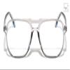 Crystal Frame Square Aviators Computer Protective Blue Light Glasses Men Women Unisex UV400 Protection BL2015 (Gray) view 2