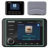 Kicker KMC5 3.5" LCD Display Marine Bluetooth USB/AUX WB AM/FM Radio Weather-Resistant Gauge Style Receiver Bundle Combo with Digital Remote Control Accessory Commander Remote view 1