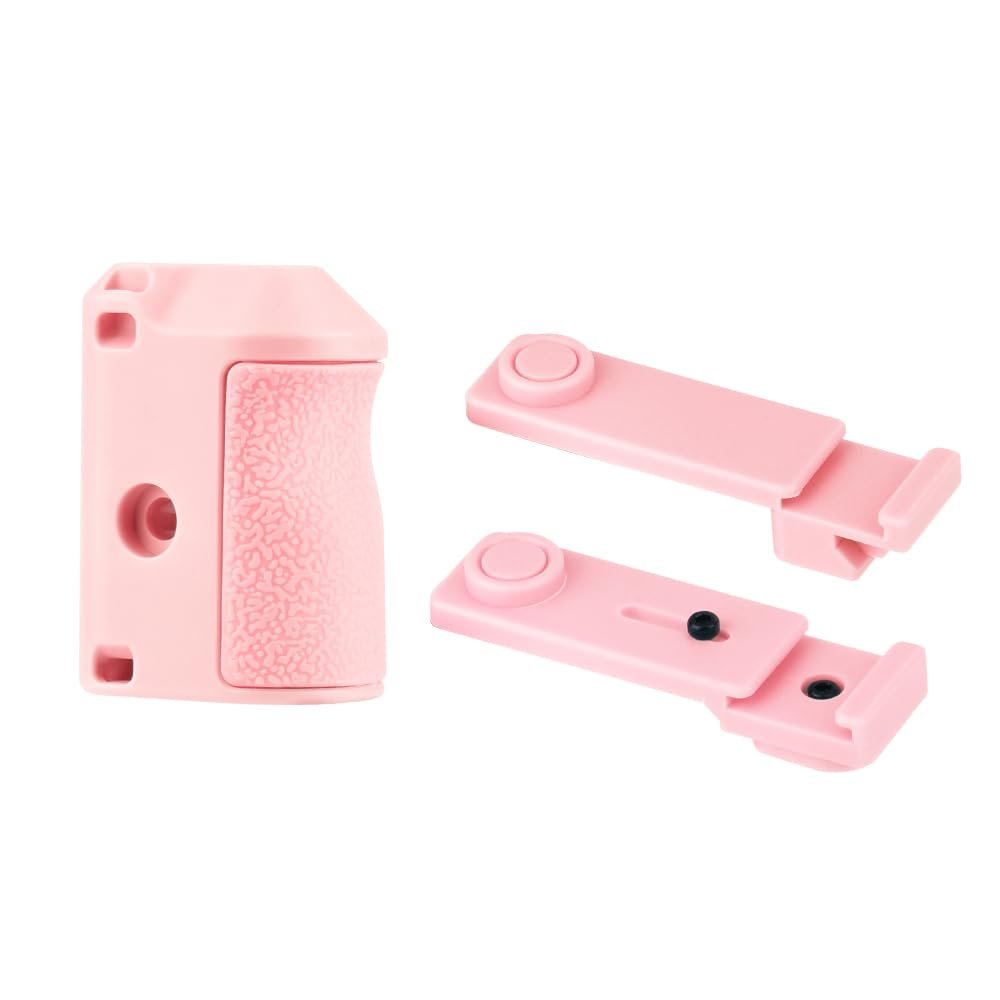 Multi-Function Street-Shooting Grip for Action 5 Pro,for DJI Action 3/4/5 PRO Shutter Grip Action Camera Handle Street Photography Essential Accessory (Pink)