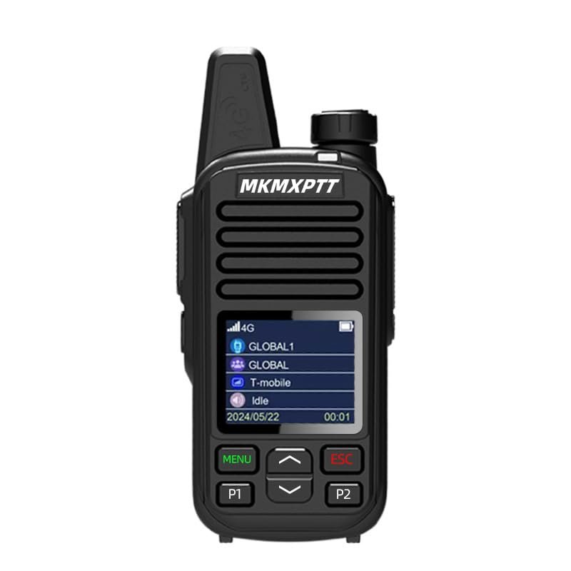 MKMXPTT Global 2G 4G Xin-POC Unlimited Distance Radio Remote Control Radio Police Fleet Bluetooth WiFi 8000KM with SIM Card Wearable Management Platform (1PCS)