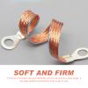 Zosgrew 5 PCS Automotive Ground Straps, 10/13 Inch Pure Copper Braided Engine Ground Strap, Flexible Tensile-Resistant Grounding Cable Straps, Universa for Most Vehicles (Gold) view 3