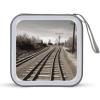 FekiLoot Train Track CD Case 40 Capacity DVD Case Holder Portable Zipper CD Cases Holder Large Storage Disc Wallet Bag Hard Plastic DVD Cases for Car Home Travel view 1