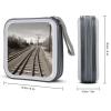 FekiLoot Train Track CD Case 40 Capacity DVD Case Holder Portable Zipper CD Cases Holder Large Storage Disc Wallet Bag Hard Plastic DVD Cases for Car Home Travel view 2