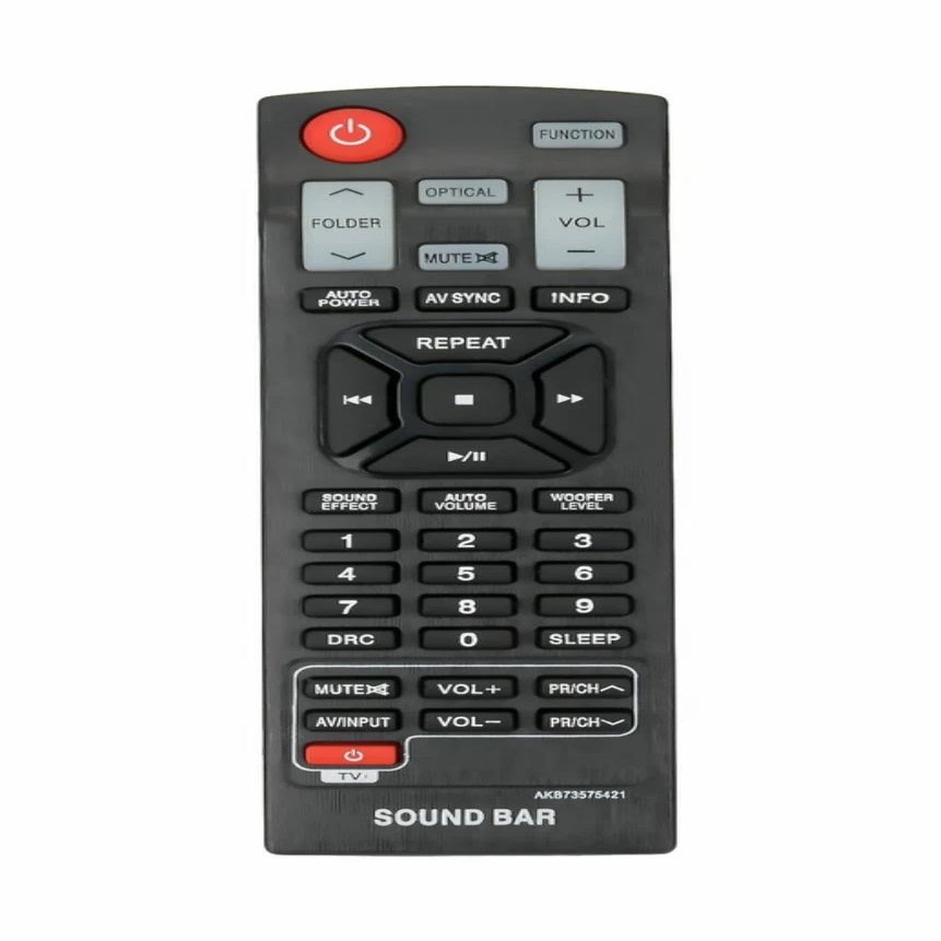 AKB73575421 Replacement Remote Control for LG Soundbar in Living Rooms or Rooms, Replacement Models AKB73575401 AKB73575402, Replace Remote Compatible Models NB3532A NB4530B NB3730A NB3531A NB3530A