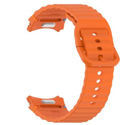 CTOINV No Gaps Quick Release Silicone Strap for Galaxy Watch 7 6 5 4 40/44mm 5Pro 45mm Band for Watch 6Classic 43/47mm Bracelet(Orange,Watch 4 Classic 42mm)