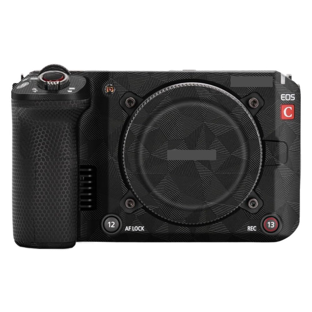 Anti-Scratch EOSC50 Camera Vinyl Wrap Skin for Canon EOS C50 Accessories Protector Coat Sticker C 50 Protective Skin C50 (Triangle Black, for Canon EOS C50)
