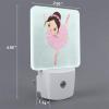 DRTGEDS Little Ballerina Dancing Girl Plug in Led Night Light with Auto Dusk to Dawn Sensor, Wall Nightlights for Hallway, Kids Room, Bedroom view 2