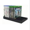 WEIMINLI Video Game Storage Tower for PS5 / PS4 / Xbox Series X/Xbox One Game Cases, 12-Disc Capacity DVD & Blu-Ray Organizer Stand, Anti-Slip ABS Desktop Rack, No Assembly Required (1, Black) view 1