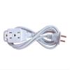 3 Household Appliance sockets Connect,2 Prong Flat Pin Plug Socket,Power Long Extension Cord,Plug for Light Bulbs, Printers,TV, Coffee Machines,Light Strip,Drills,6.1 Feet (1.85 Meter) view 1