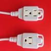 3 Household Appliance sockets Connect,2 Prong Flat Pin Plug Socket,Power Long Extension Cord,Plug for Light Bulbs, Printers,TV, Coffee Machines,Light Strip,Drills,6.1 Feet (1.85 Meter) view 3