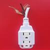 3 Household Appliance sockets Connect,2 Prong Flat Pin Plug Socket,Power Long Extension Cord,Plug for Light Bulbs, Printers,TV, Coffee Machines,Light Strip,Drills,6.1 Feet (1.85 Meter) view 4