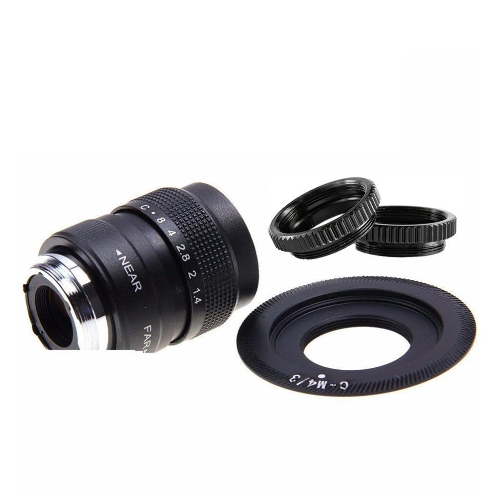 25mm F1.4 Lens+C Mount for Panasonic for Micro 4/3 m4/3 GF1 GF2 GF3 GF5 GF6 GX1 GX7 GX8 G85 GH5 GH1 GH2 GH3 C-M4/3 Excellent