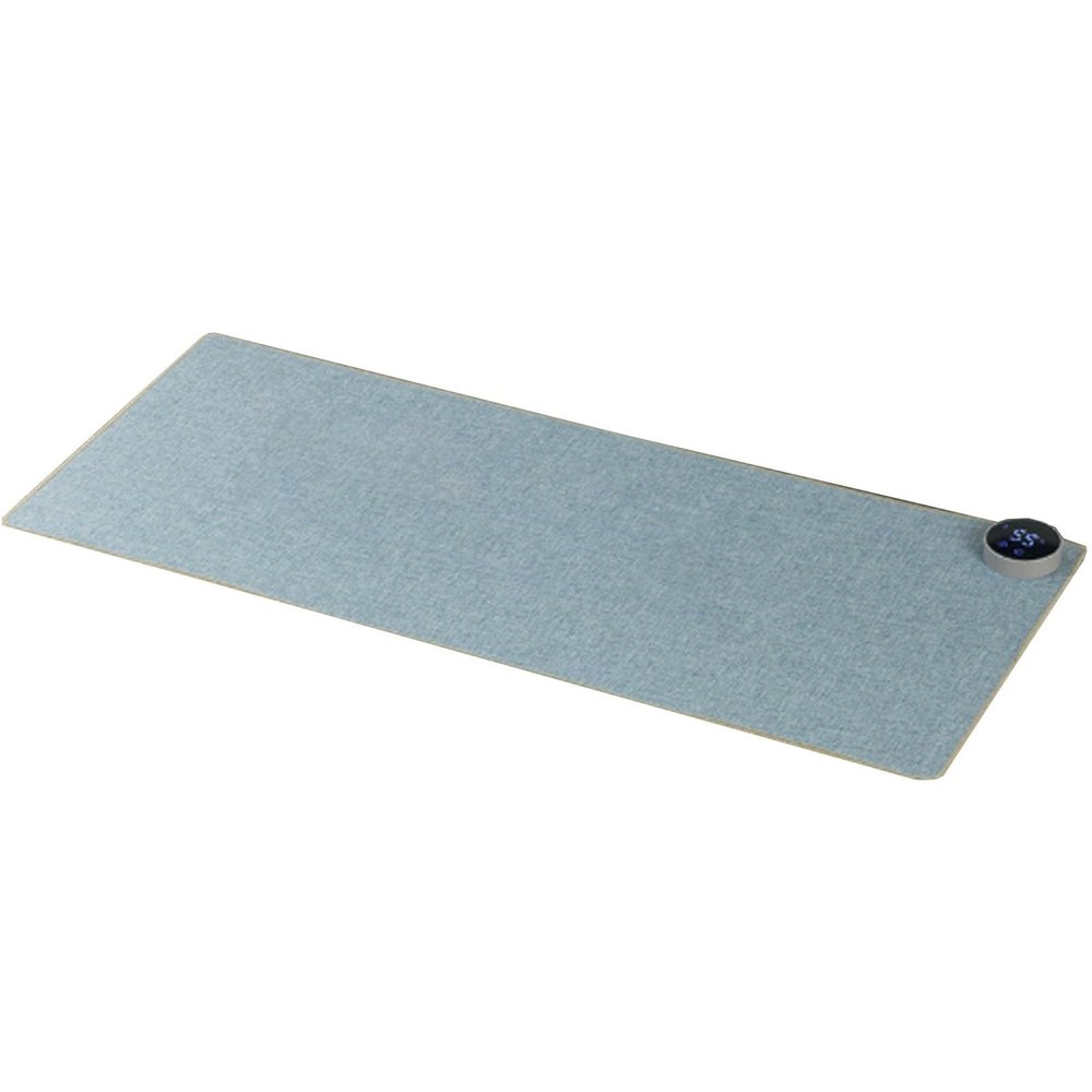 Heated Desk Pad with 5-Level Adjustable Heat, Large Heated Mouse Pad with Digital Display, Extended Warm Desk Mat for Office, Home, Keyboard, Auto Shut-Off(Light Blue,80cm/31.4in)