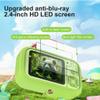 Kids Camera ToyStereoscopic Silicone Cartoon High-Definition Dual Camera with Bracket -2.4-Inch Screen 4800w Multifunctional Digital Camera - Supports Cardless Shooting (Blue Rabbit) view 4