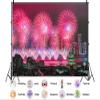 10X7ft Fabric Fireworks Backdrop Year Round Grandiose New Year's Eve Background Festival Family Christmas Party Decorations Photo Banner Props view 2