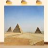 10X7ft Fabric Egypt Pyramids Backdrop Elegant Desert Scene for Events Ancient Egyptian Retro Brick Stone Building Background Party Decorations Photo Studio Props view 1