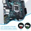 TNJPSEK 3Pin ARGB Spliter Cables with Male Pins, Female to Female Addressable RGB Spliter Extension Cable, 3-Pin RGB Splitter for 5V Computer Chassis PC Fans CPU Coolers Heat Sink (1-to-2 White) view 4