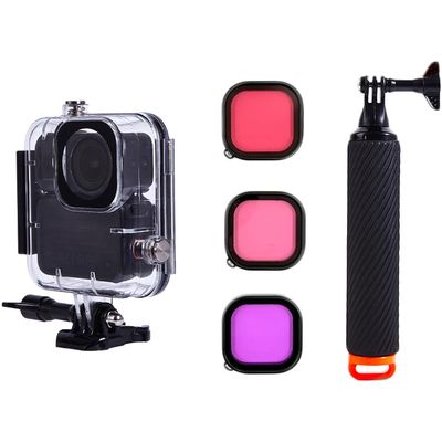 60M Waterproof PC Protective Shell for DJI Osmo Nano Camera Clear High Sealing Anti-Pressure Durable Diving Housing Case with 3-Color Filters and Buoyancy Stick (Case+3-Color Filter+ Buoyancy Stick)