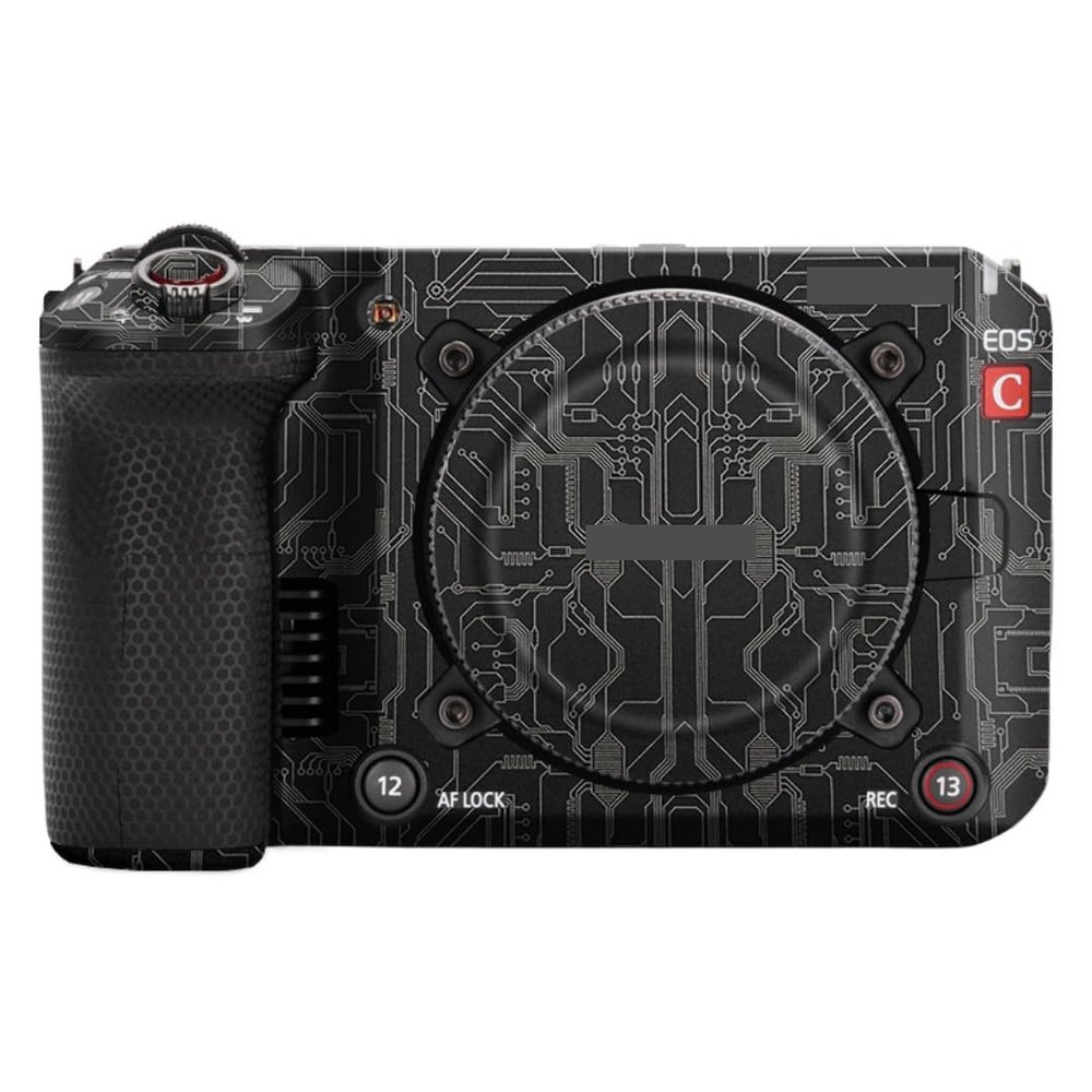 Anti-Scratch EOSC50 Camera Vinyl Wrap Skin for Canon EOS C50 Accessories Protector Coat Sticker C 50 Protective Skin C50 (Circuit Titanium, for Canon EOS C50)