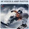 4K Vlogging Camera Mini Action Camera 180 Rotating Pocket Body Cam with Audio & Video Handheld Pov Cameras with Stabilization, Touch Screen, 64GB Card Small Vlog Camcorder for Sport, Travel, Daily view 2