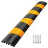 6FT Rubber Speed Bump, Heavy Duty Speed Bump Cable Protector Ramp, 72.4" x 12" x 2" Traffic Hump Floor Cord Cover for Driveway/Garage/Parking Lot view 1