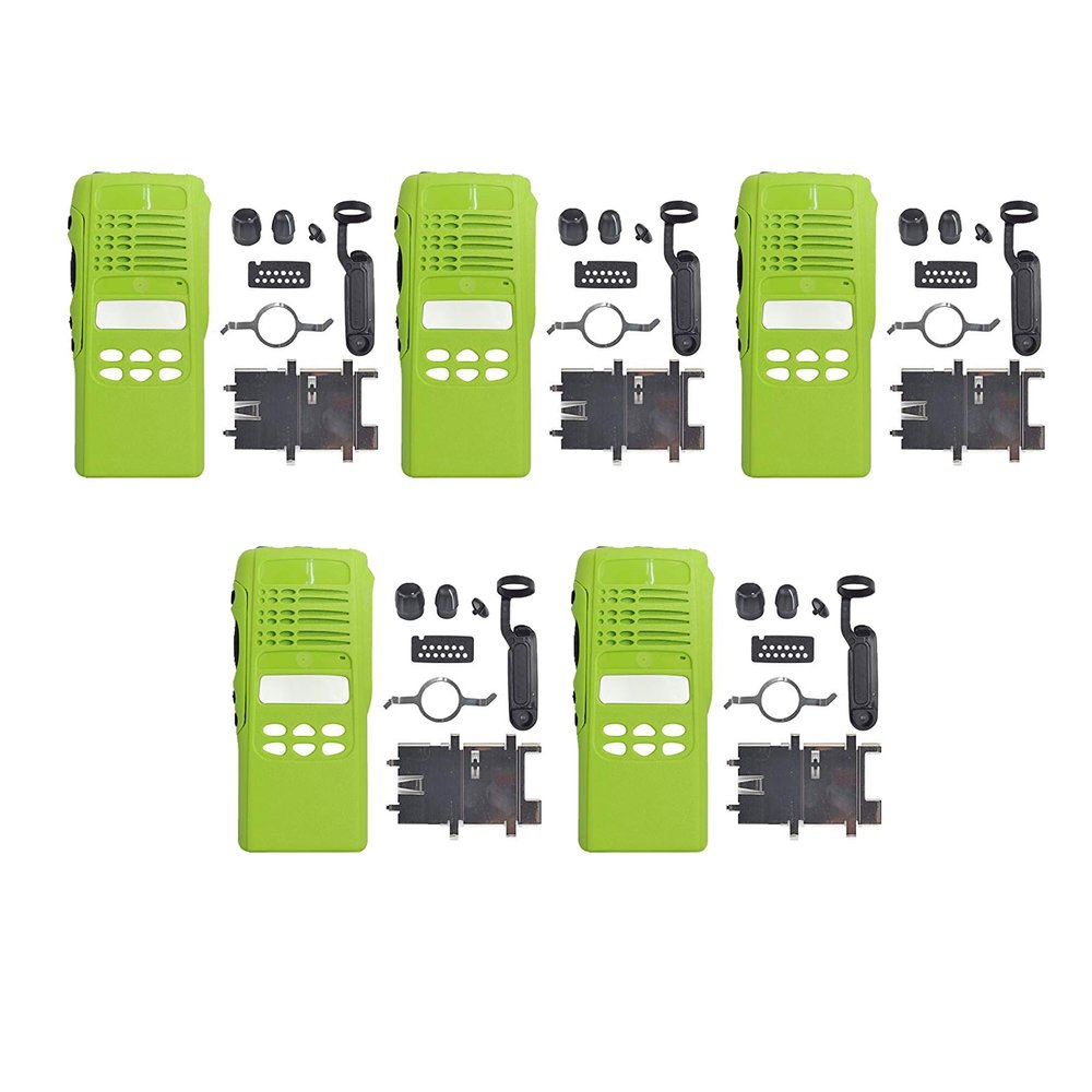 5 Pack Green Limited Keypad Front Housing Case Replacement for HT1250 Portable Two Way Radio
