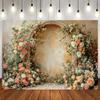 12X8ft Flower Wall Backdrops Arch Pregnant Wedding Party Supplies Valentine's Day Mother's Day Event Bridal Shower, Baby Shower Banner Photo Shoot Portrait Photo Background view 1