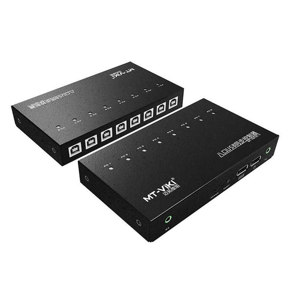 8 Ports Computer USB Synchronizer SwitcherSharing with One Set of Keyboard Mouse Controller, Plug and Play Multifunctional Distributor