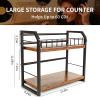 Mofail 2-Tier CD Holder, CD Storage Shelf, CD Organizer with Display, CD holder stand, Premium CD Rack for Home & Office(Brown) (3-Tier) view 2