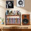 Mofail 2-Tier CD Holder, CD Storage Shelf, CD Organizer with Display, CD holder stand, Premium CD Rack for Home & Office(Brown) (3-Tier) view 4