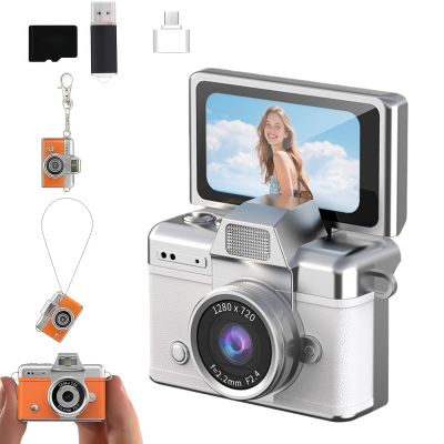 Mini Digital Camera with 1.47 in LCD Screen,Keychina Camera with 1080P HD Video Recorder,Vintage Cameras Ultra-Compact with 32GB Card Ideal for Travel&Daily Use (B)