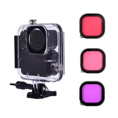 60M Invisible Dive Case for DJI Osmo Nano Waterproof Protective Underwater Diving Housing Cover Shell for DJI Osmo Nano Sports Camera Cover (case + Three-Color Filter)